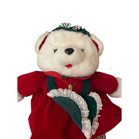 Vintage 1992 Dakin Dream Teddy Bear In Holiday Outfit 19" Large - Picture 2 of 7